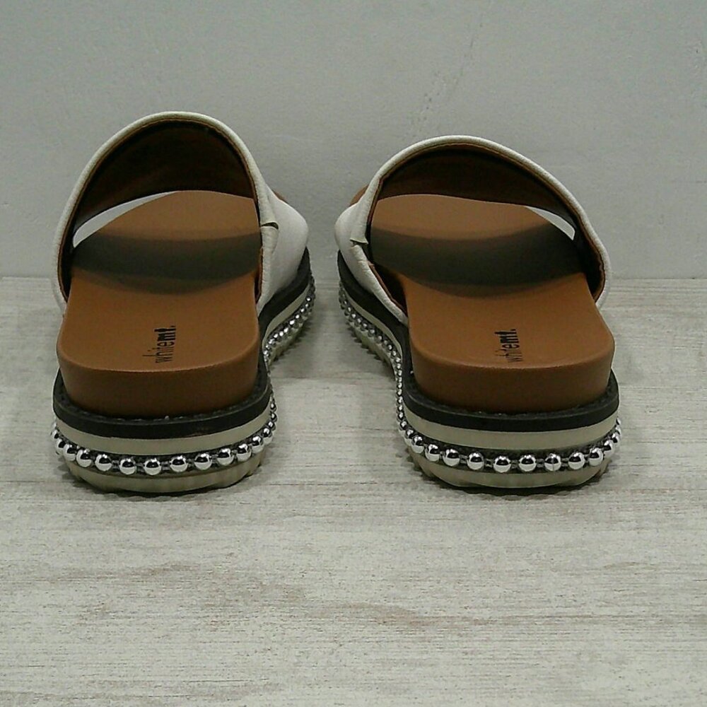 White Mt. Mountain Bronte Studded Platform Slide Mule Sandals Size 5.5 M - Picture 6 of 9